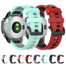 22mm Quick Release Two-color Silicone Watch Band for Garmin Fenix 7 / EPIX(Red Black)