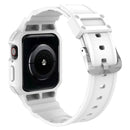 Three-proof Solid Color Integrated Watch Band For Apple Watch Series 8&7 45mm / SE 2&6&SE&5&4 44mm / 3&2&1 42mm(White)