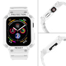 Three-proof Solid Color Integrated Watch Band For Apple Watch Series 8&7 45mm / SE 2&6&SE&5&4 44mm / 3&2&1 42mm(White)