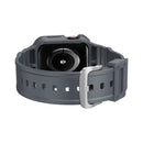 Three-proof Solid Color Integrated Watch Band For Apple Watch Series 8&7 45mm / SE 2&6&SE&5&4 44mm / 3&2&1 42mm(Blue Grey)