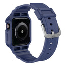 Three-proof Solid Color Integrated Watch Band For Apple Watch Series 8&7 45mm / SE 2&6&SE&5&4 44mm / 3&2&1 42mm(Blue)