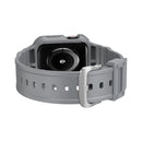 Three-proof Solid Color Integrated Watch Band For Apple Watch Series 8&7 45mm / SE 2&6&SE&5&4 44mm / 3&2&1 42mm(Light Grey)