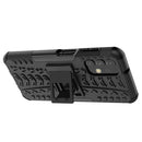 For Samsung Galaxy A13 4G Tire Texture Shockproof TPU+PC Phone Case with Holder(Black)