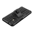 For Samsung Galaxy A13 4G Tire Texture Shockproof TPU+PC Phone Case with Holder(Black)