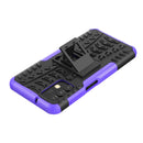 For Samsung Galaxy A13 4G Tire Texture Shockproof TPU+PC Phone Case with Holder(Purple)