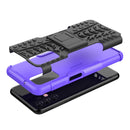 For Samsung Galaxy A13 4G Tire Texture Shockproof TPU+PC Phone Case with Holder(Purple)