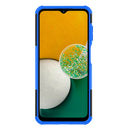 For Samsung Galaxy A13 4G Tire Texture Shockproof TPU+PC Phone Case with Holder(Blue)