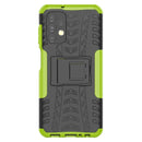 For Samsung Galaxy A13 4G Tire Texture Shockproof TPU+PC Phone Case with Holder(Green)