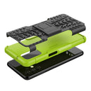 For Samsung Galaxy A13 4G Tire Texture Shockproof TPU+PC Phone Case with Holder(Green)