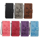 For Samsung Galaxy A23 5G Butterfly Embossed Horizontal Flip Leather Phone Case with Card Slot & Holder(Blue)