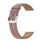 20mm Genuine Leather Watch Band for Samsung Galaxy Watch4/Watch3 41mm/Active2/Huawei/Garmin Watch etc.(Dark Pink)