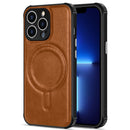 Crazy Horse Cowhide Leather Magnetic Phone Case For iPhone 12 Pro(Brown)