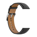22mm Genuine Leather Watch Band for Huawei Watch GT3 46mm/GT2 46mm/Samsung Galaxy Watch3 45mm(Black)