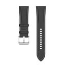 22mm Genuine Leather Watch Band for Huawei Watch GT3 46mm/GT2 46mm/Samsung Galaxy Watch3 45mm(Black)