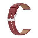 22mm Genuine Leather Watch Band for Huawei Watch GT3 46mm/GT2 46mm/Samsung Galaxy Watch3 45mm(Red)