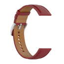 22mm Genuine Leather Watch Band for Huawei Watch GT3 46mm/GT2 46mm/Samsung Galaxy Watch3 45mm(Red)