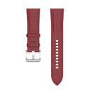 22mm Genuine Leather Watch Band for Huawei Watch GT3 46mm/GT2 46mm/Samsung Galaxy Watch3 45mm(Red)