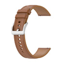 22mm Genuine Leather Watch Band for Huawei Watch GT3 46mm/GT2 46mm/Samsung Galaxy Watch3 45mm(Light Brown)