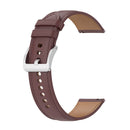 22mm Genuine Leather Watch Band for Huawei Watch GT3 46mm/GT2 46mm/Samsung Galaxy Watch3 45mm(Dark Brown)