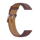 22mm Genuine Leather Watch Band for Huawei Watch GT3 46mm/GT2 46mm/Samsung Galaxy Watch3 45mm(Dark Brown)
