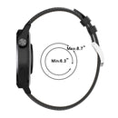 22mm Genuine Leather Watch Band for Huawei Watch GT3 46mm/GT2 46mm/Samsung Galaxy Watch3 45mm(Black)