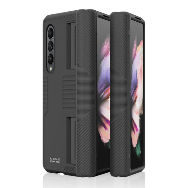 For Samsung Galaxy Z Fold3 5G Armor Hinged Shockproof PC + TPU Folding Phone Case(Black)