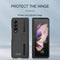 For Samsung Galaxy Z Fold3 5G Armor Hinged Shockproof PC + TPU Folding Phone Case(Black)