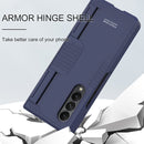 For Samsung Galaxy Z Fold3 5G Armor Hinged Shockproof PC + TPU Folding Phone Case(Black)