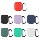 For Realme Buds Air Neo TWS Silicone Earphone Protective Case with Hook(Dark Night Green)
