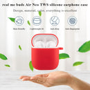 For Realme Buds Air Neo TWS Silicone Earphone Protective Case with Hook(Dark Night Green)
