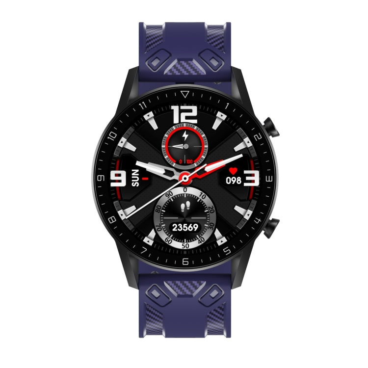 For Huawei Watch GT 2 42mm Carbon Fiber Silicone Watch Band(Blue)