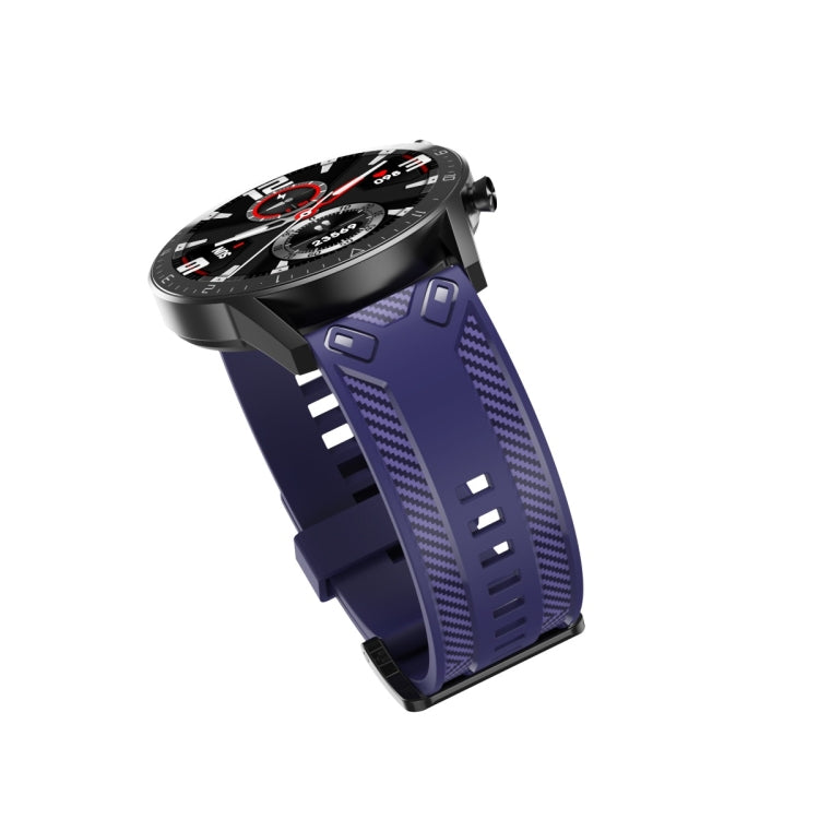 For Huawei Watch GT 2 42mm Carbon Fiber Silicone Watch Band(Blue)