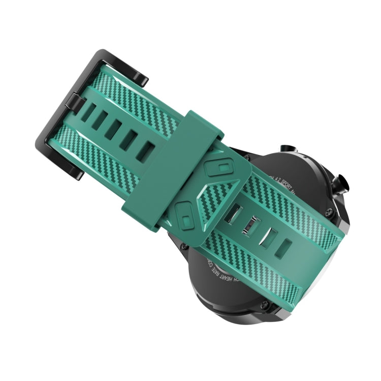 For Huawei Watch GT 2 42mm Carbon Fiber Silicone Watch Band(Green)
