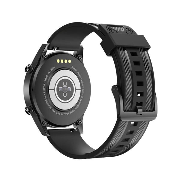 For Huawei Watch GT 2 42mm Carbon Fiber Silicone Watch Band(Black)