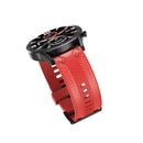 For Huawei Watch GT 2 46mm Carbon Fiber Silicone Watch Band(Red)