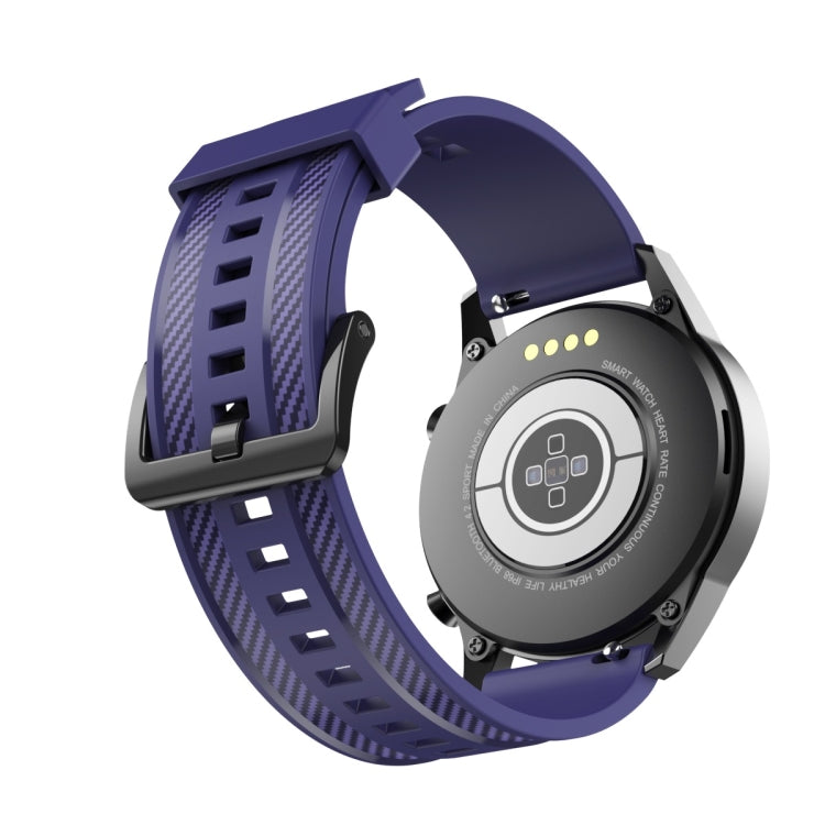 For Huawei Watch GT 2 46mm Carbon Fiber Silicone Watch Band(Blue)