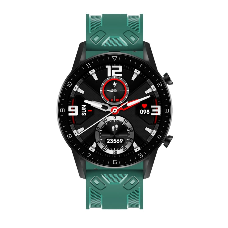 For Huawei Watch GT 2 46mm Carbon Fiber Silicone Watch Band(Green)