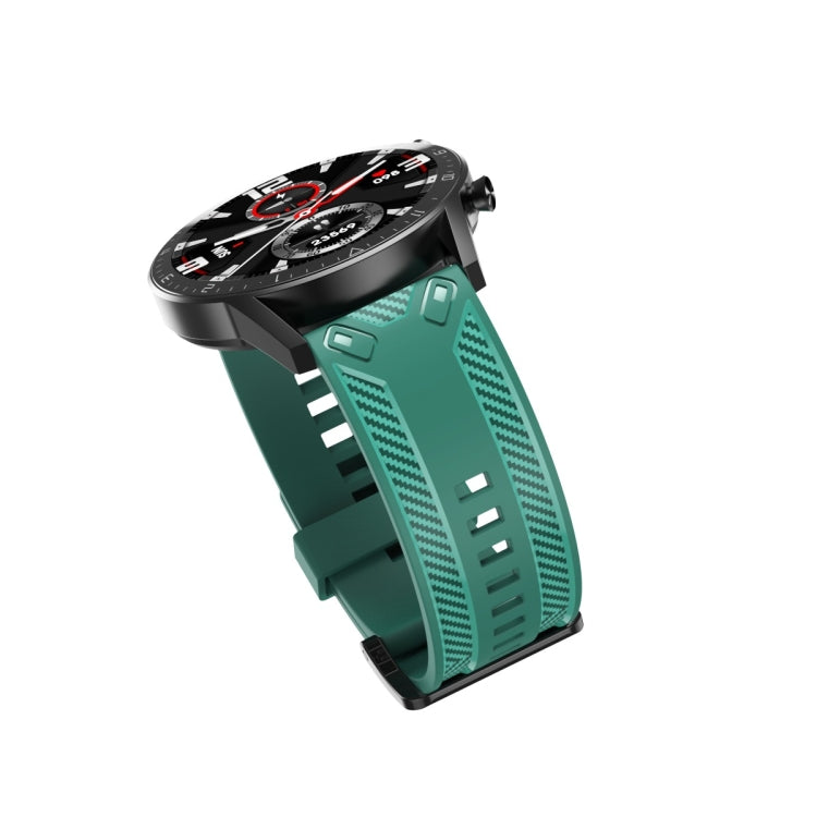 For Huawei Watch GT 2 46mm Carbon Fiber Silicone Watch Band(Green)