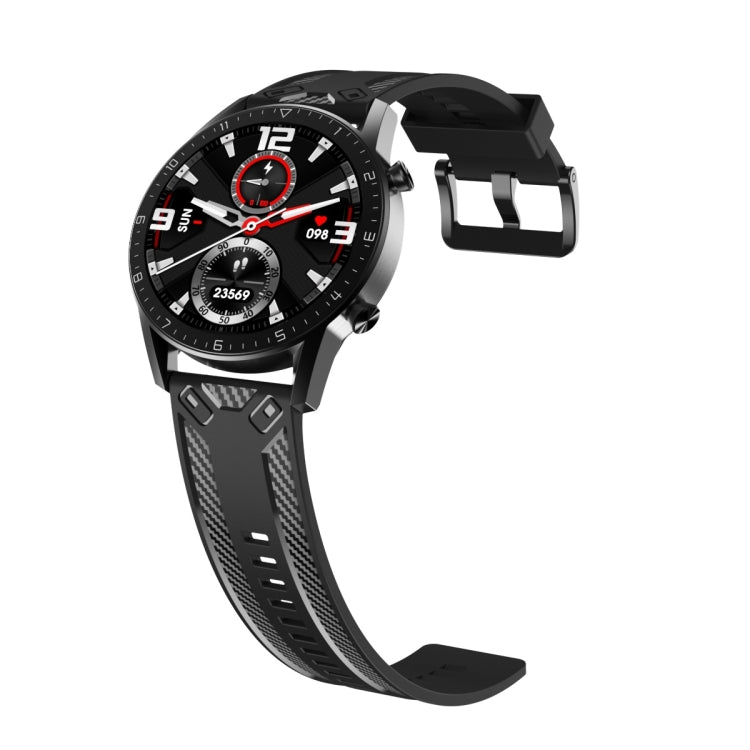 For Huawei Watch GT 2 46mm Carbon Fiber Silicone Watch Band(Black)