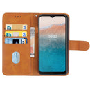 Leather Phone Case For Nokia C21 Plus(Brown)