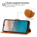 Leather Phone Case For Nokia C21 Plus(Brown)