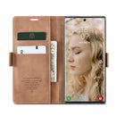For Samsung Galaxy S22 Ultra 5G CaseMe 013 Multifunctional Leather Phone Case(Brown)
