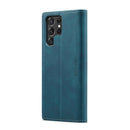 For Samsung Galaxy S22 Ultra 5G CaseMe 013 Multifunctional Leather Phone Case(Blue)