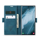 For Samsung Galaxy S22 Ultra 5G CaseMe 013 Multifunctional Leather Phone Case(Blue)