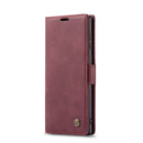 For Samsung Galaxy S22 Ultra 5G CaseMe 013 Multifunctional Leather Phone Case(Wine Red)