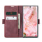 For Samsung Galaxy S22 Ultra 5G CaseMe 013 Multifunctional Leather Phone Case(Wine Red)