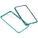 For Samsung Galaxy S22 5G HD Magnetic Metal Tempered Glass Phone Case(Green)