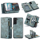 For Samsung Galaxy S22 5G CaseMe-008 Detachable Multifunctional Horizontal Flip Leather Case(Green)