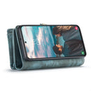 For Samsung Galaxy S22 5G CaseMe-008 Detachable Multifunctional Horizontal Flip Leather Case(Green)