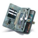 For Samsung Galaxy S22 5G CaseMe-008 Detachable Multifunctional Horizontal Flip Leather Case(Green)